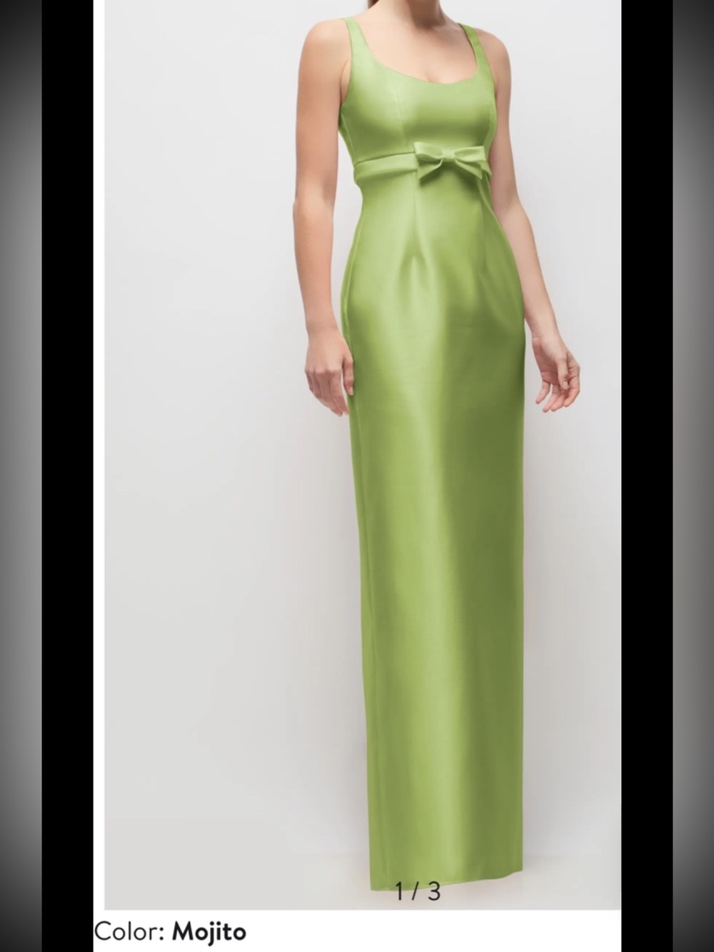 Alfred Sung Twill Satin Gown,color Mojito,sz 6R,New